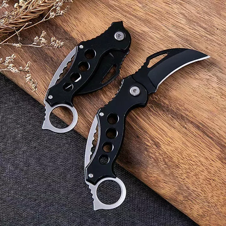 Coltello Da Carpentiere Pieghevole All'Aperto Miglior Coltello Da Difesa Karambit Coltello Affilato Da Guerriero Lupo Coltello Piccolo Coltello Portat