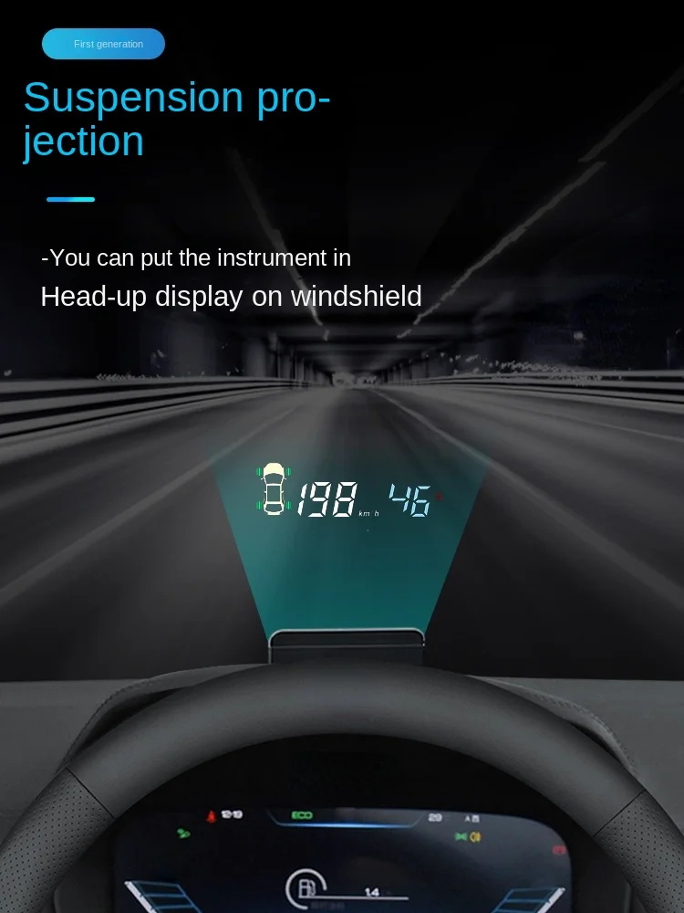 Per Tang Dmi Song Plus Qin Pro Yuan Max Han Ev Pure Electric Hybrid Speed Head-Up Display Pressione Dei Pneumatici