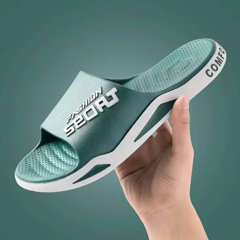 New Summer Soft Sole Slippers Fashion Personality Home Bathe Sandals Anti Slip Durable Men's Beach Outdoor Plus Size Flip Flops — view 4