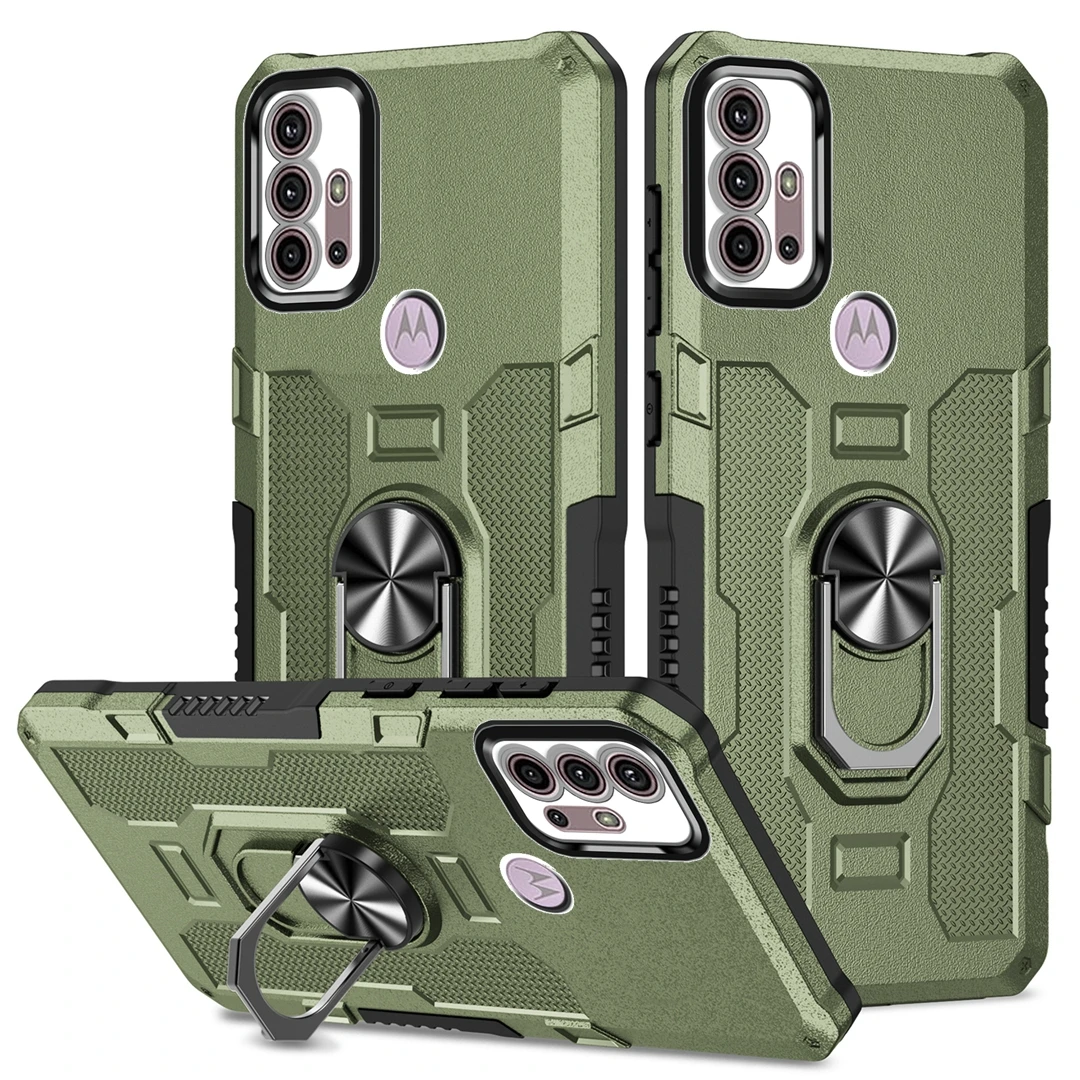 Shockproof Armor Phone Case with Camera Protection and Ring Cover