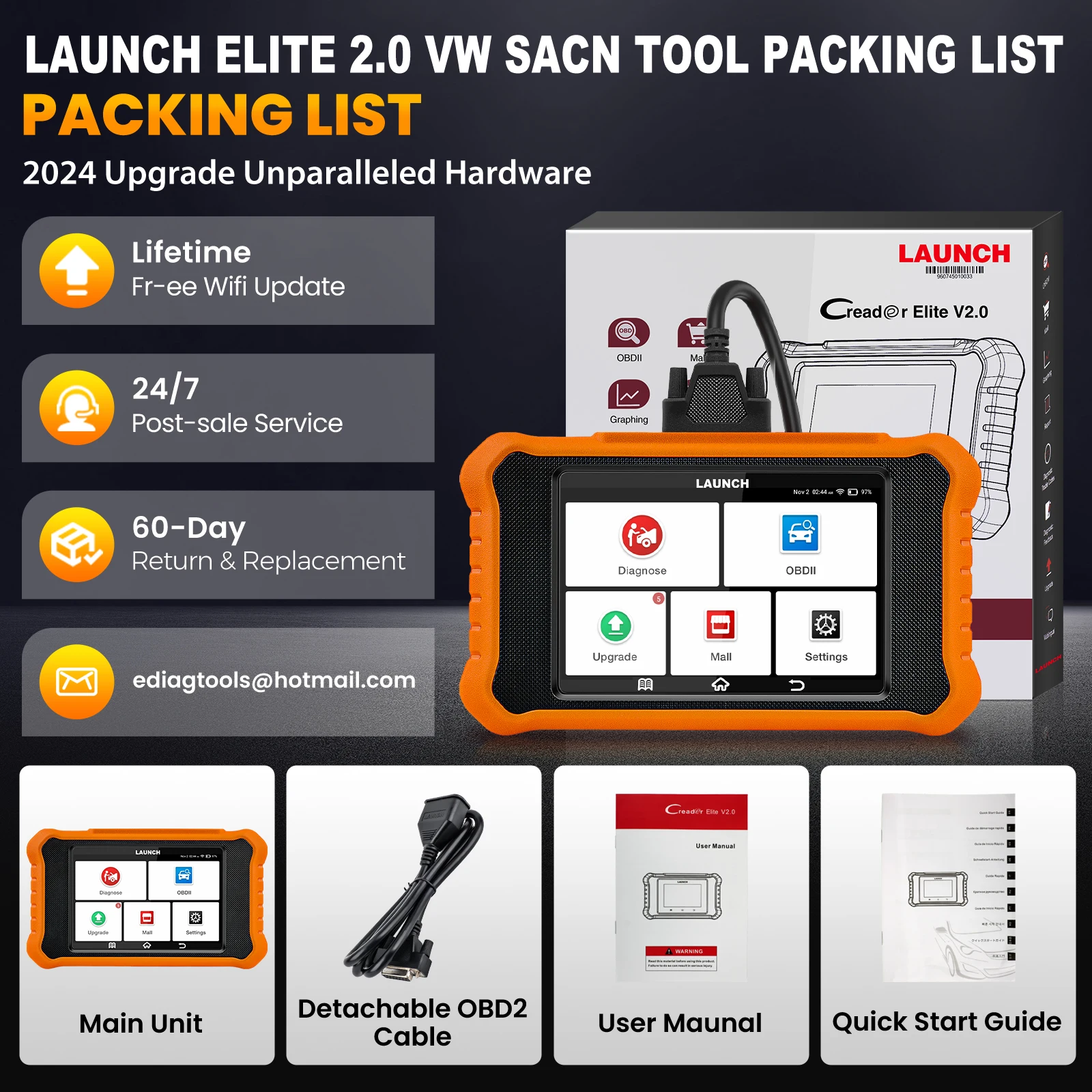 【for Mercedes】2025 LAUNCH X431 Elite V2.0 for benz/ Maybach/ Sprinter Bi-Directional Scanner, Full System car Diagnostic Tool 6