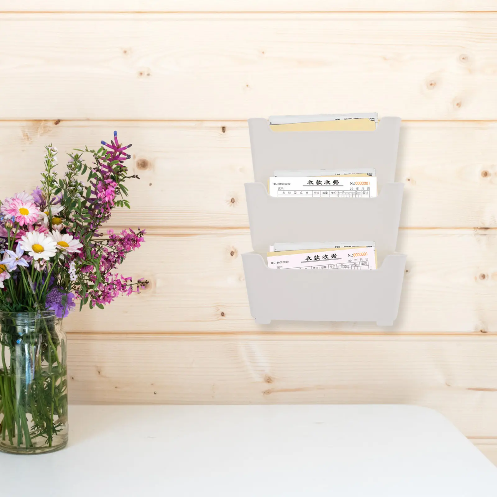 1 세트 벽 파일 정리함 플라스틱 벽걸이 파일 홀더 대용량 잡지 우편 보관함 사무실용 문서 홀더