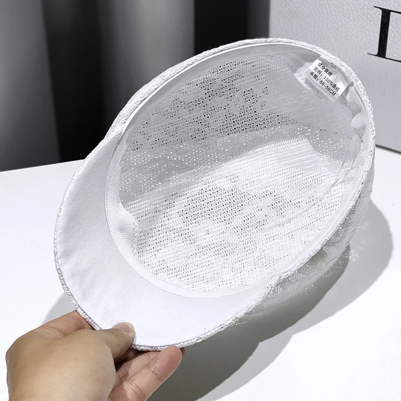 Ladies Summer Lace Flat Octagonal Hat Japanese Street Hollow British Retro Style Beret women beret