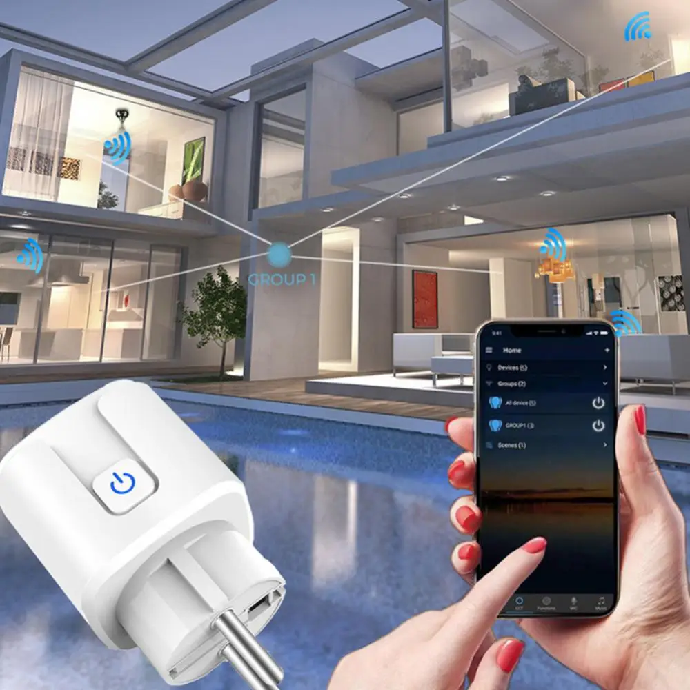 Tuay WiFi/ZigBee Smart Socket EU 16A/20A Smart Plug With Power Monitoring  Smart Life APP Remote Control Support Google Alexa Hom - AliExpress