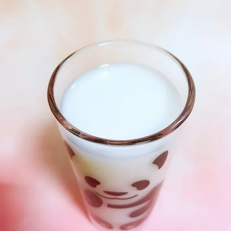China Panda Glass Creative Tea Bottle Single Transparent Coffee Cup Juice Panda Breakfast Milk Cup Glassware for Drinking