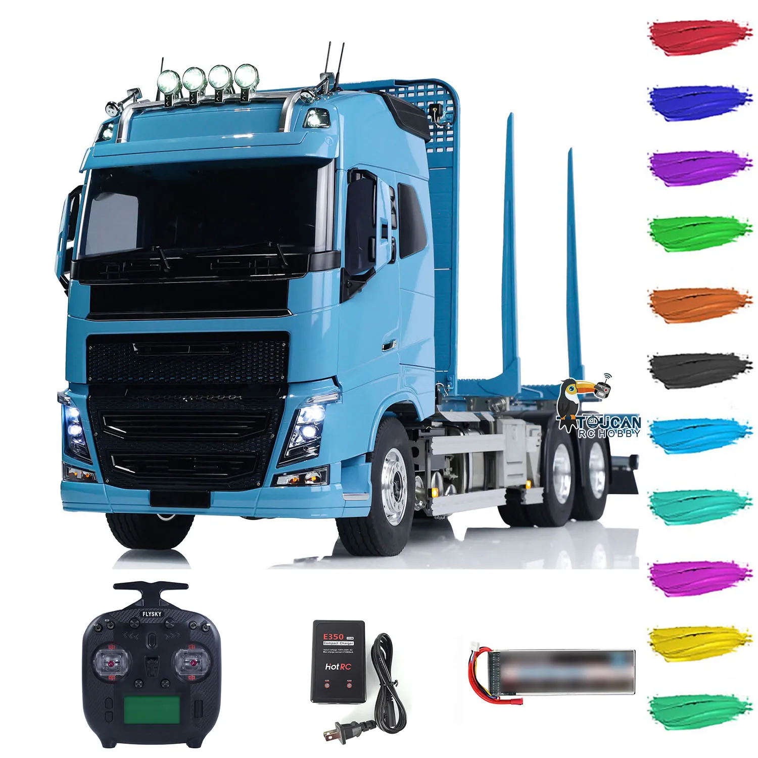 Toys 1/14 FH16 6X4 RTR RC Timber Truck Globetrotter 750 Electric Car TAMIYAYA 56360 Light Sound Radio Control Finished Vehicle 2