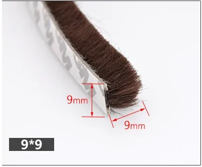 1 meters Self-adhesive Sealing Wind-proof Brush Strip For Home Door Window Sound Insulation Strip Gasket