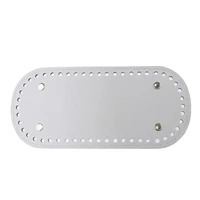 Fond Long 22x10cm pour sac tricoté, Base de sac en cuir PU, fond fait à la main avec trous, accessoires de fond de sac en Crochet pour bricolage 6
