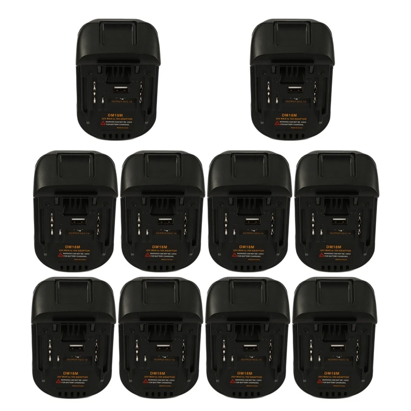 

Top Deals 10X 20V To 18V Battery Conversion Dm18m Li-Ion Charger Tool Adapter For Makita Bl1830 Bl1850 Batteries