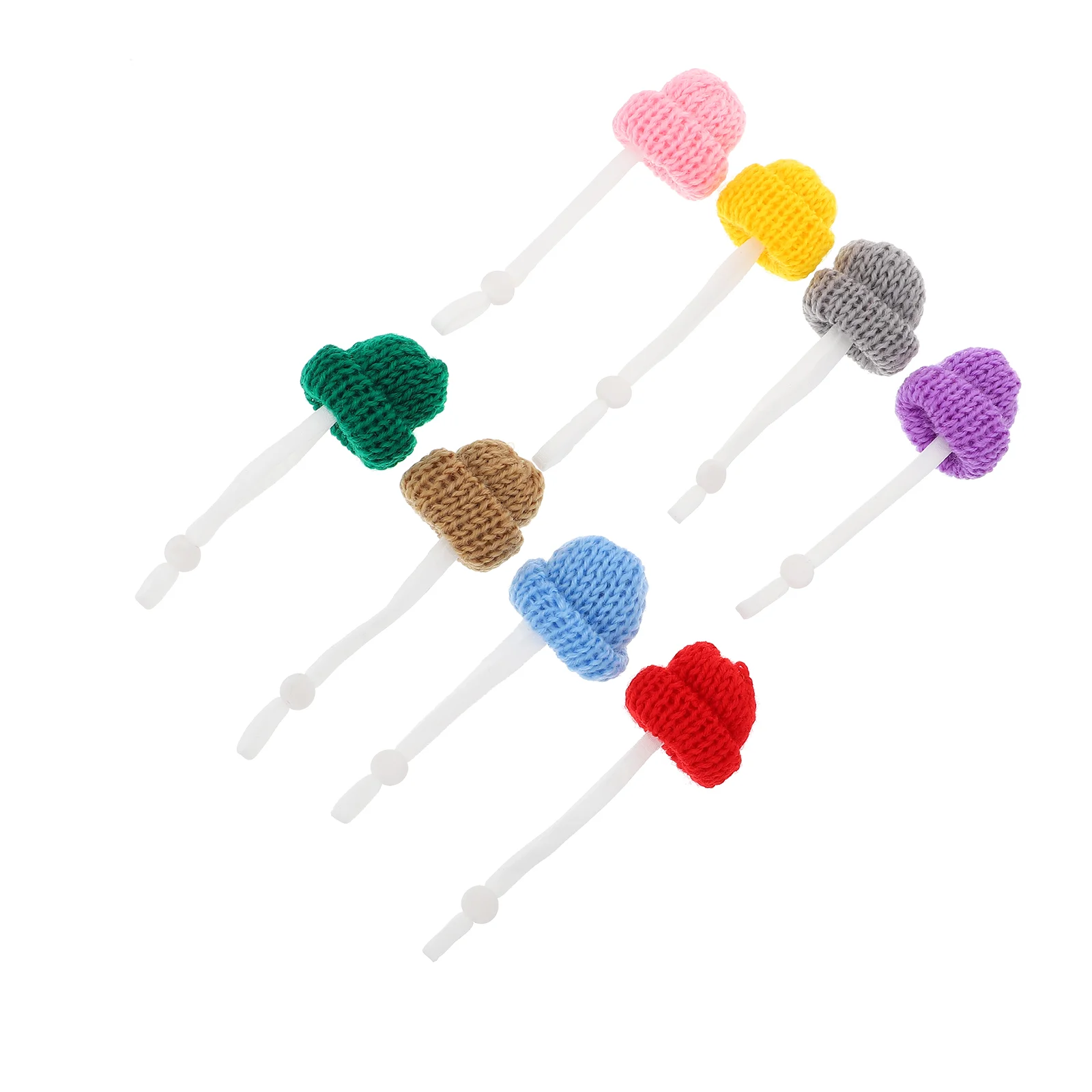 8Pcs Pet Hat Snake Lizard Chameleon Knitted Mini Crawl Hat Small Adjustable Elastic Chin Habitat Decor Pet Products