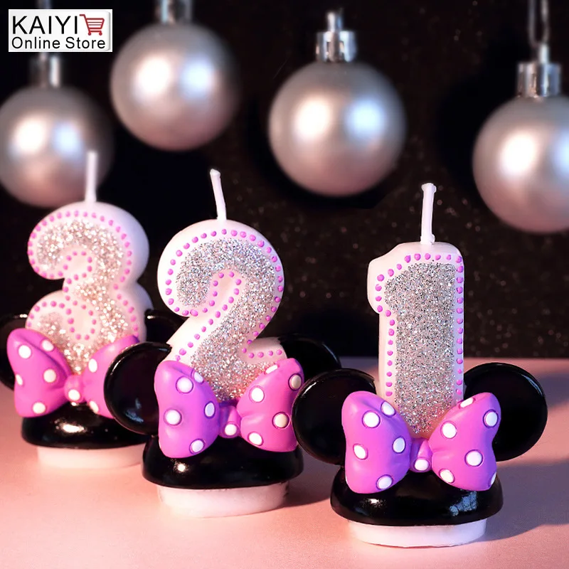 

1pcs Children Gifts Happy Birthday Decoration Creative Scented Weddings for Art Candles Digits Cartoon Flameless Candle Cake