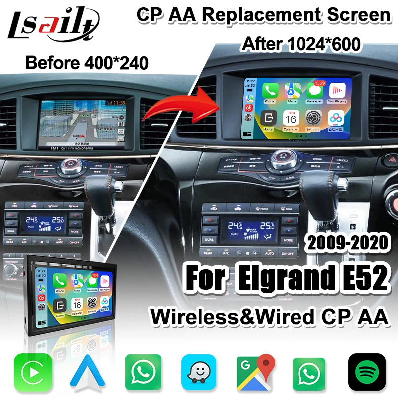 

7/8 Inches CP AA Screen for Nissan Elgrand E52 2009-2020 Replacement Screen by Lsailt