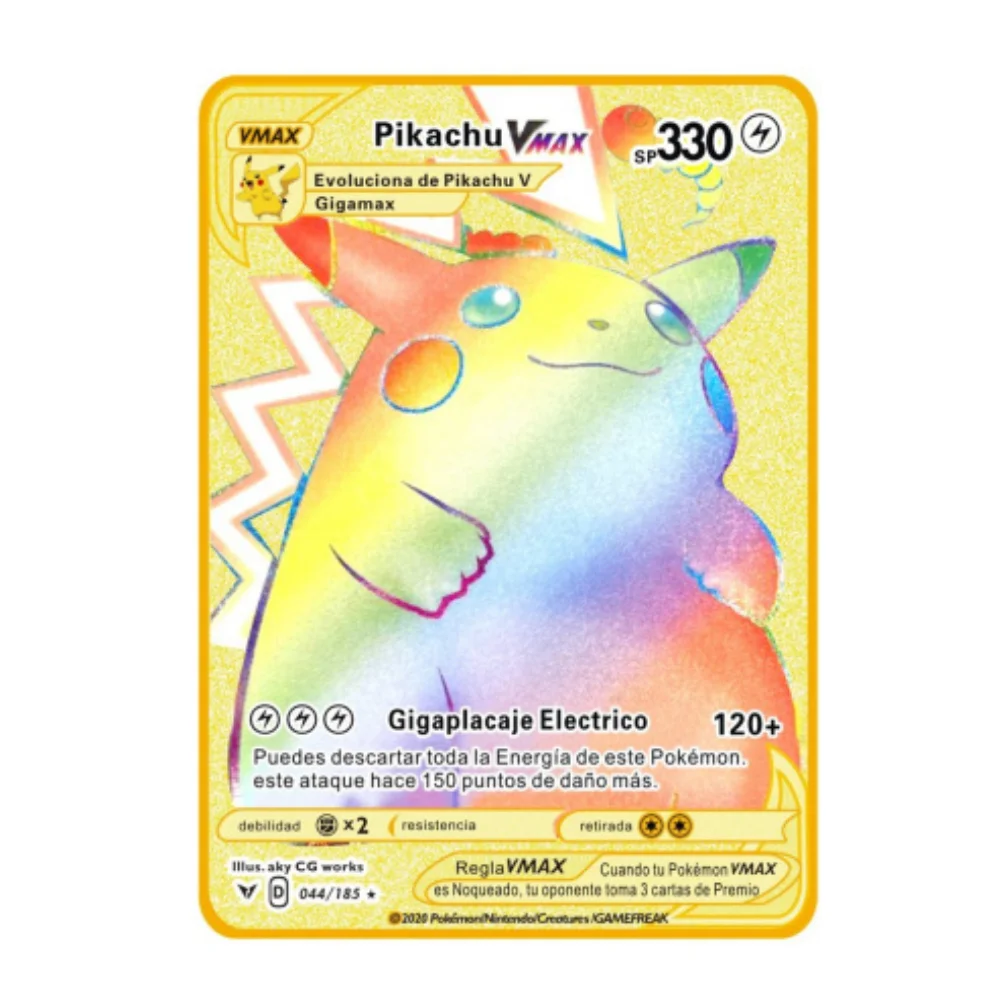 thumbnail image 1 of 10000 Arceus Vmax DIY Golden Cards in Spanish Iron Metal Pokmo Letters Kids Gift Game Collection Cards, 1 of 5