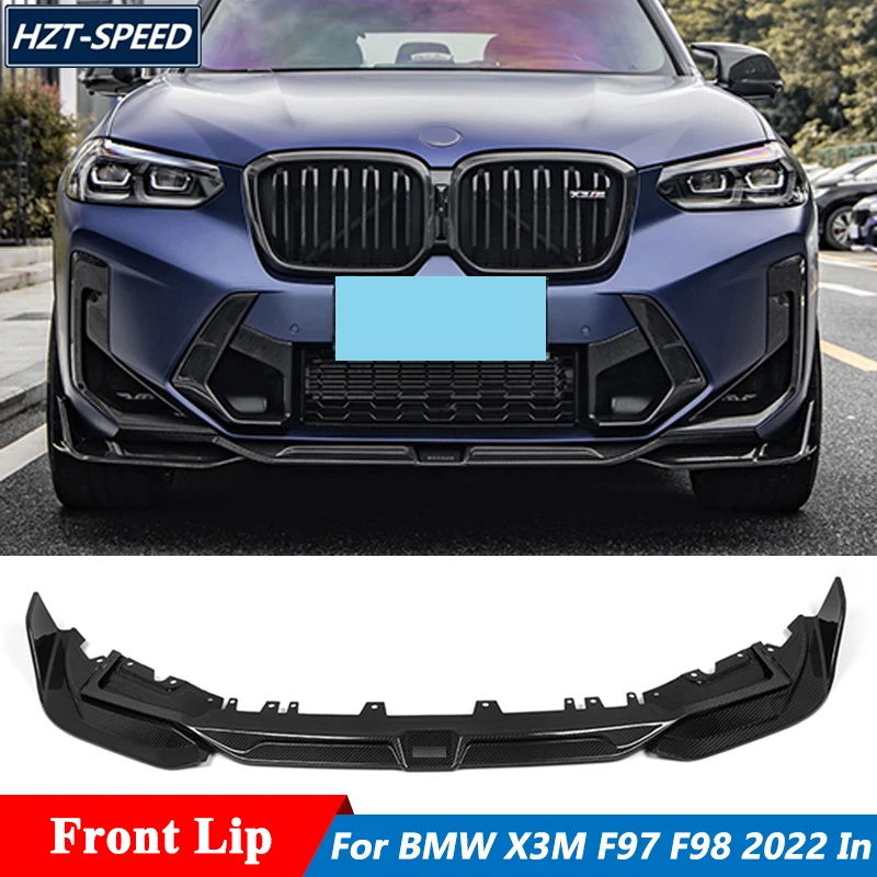 

SQ Style Dry Carbon Fiber Material Front Bumper Spoiler Lip For BMW F97 X3M F98 X4M Tuning 2022 Up