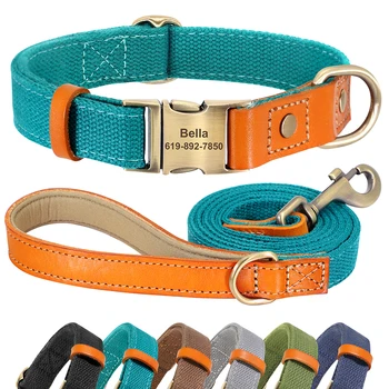 Nylon Custom Dog Puppy Collar Leash Set 1
