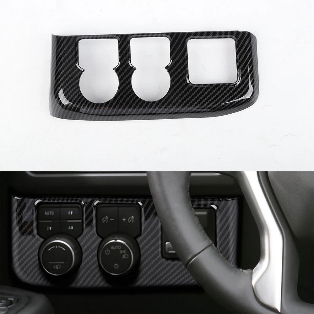 

Car Front Light Lamp Switch Frame ABS Stickers For Suburban 2020 up Tahoe 2021 up For GMC-YUKON 2021 up Interior Accessories