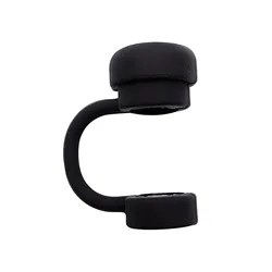 Reusable Silicone Straw Toppers - Leak-Proof & Dust-Proof Tumbler Accessories (Black)