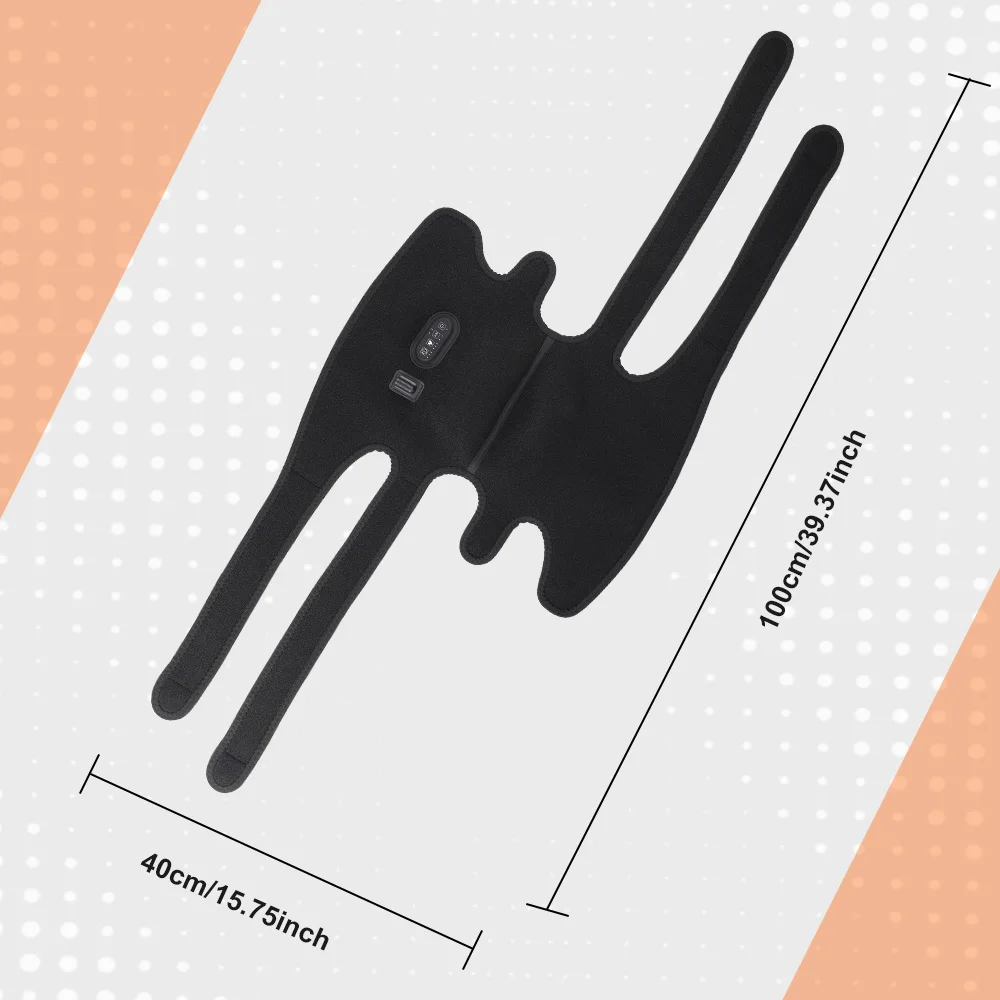 Knee Massager Heating Vibration Large Knee Support Pad Belt Thermal Hot Compress Relax Muscle Massage Instrument Knee Brace Pads