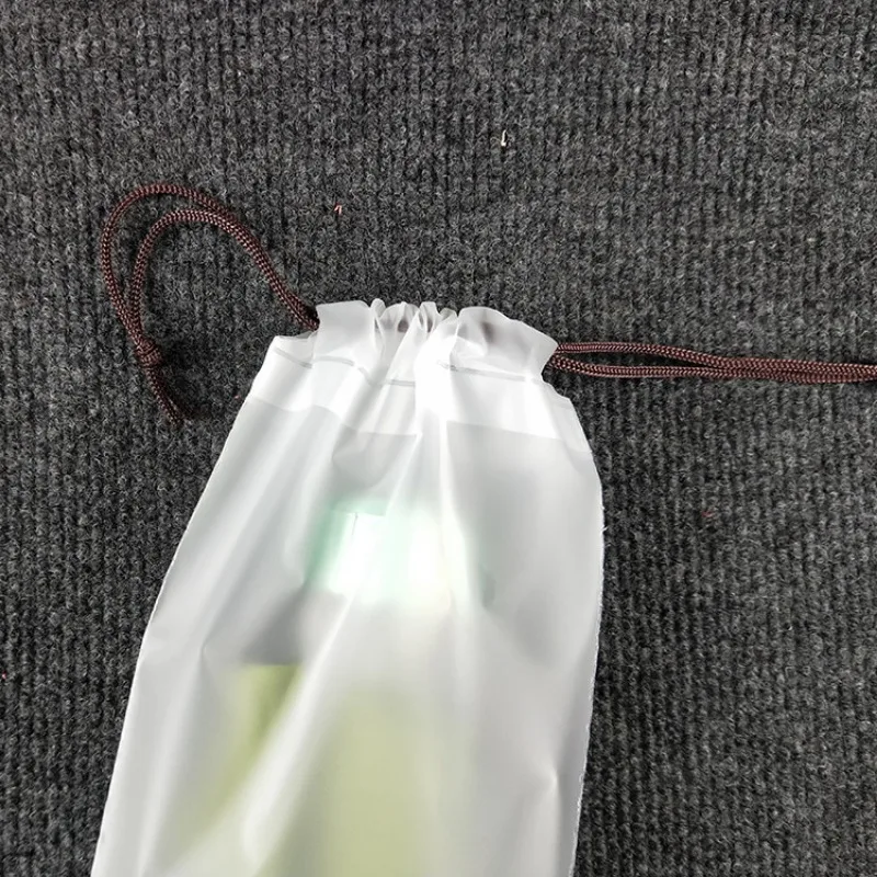 Umbrella Cover White Translucent Drawstring Umbrella Frosted Storage Bag Portable Children Outdoor Umbrella Scratch-Proof Dustproof EVA Cover