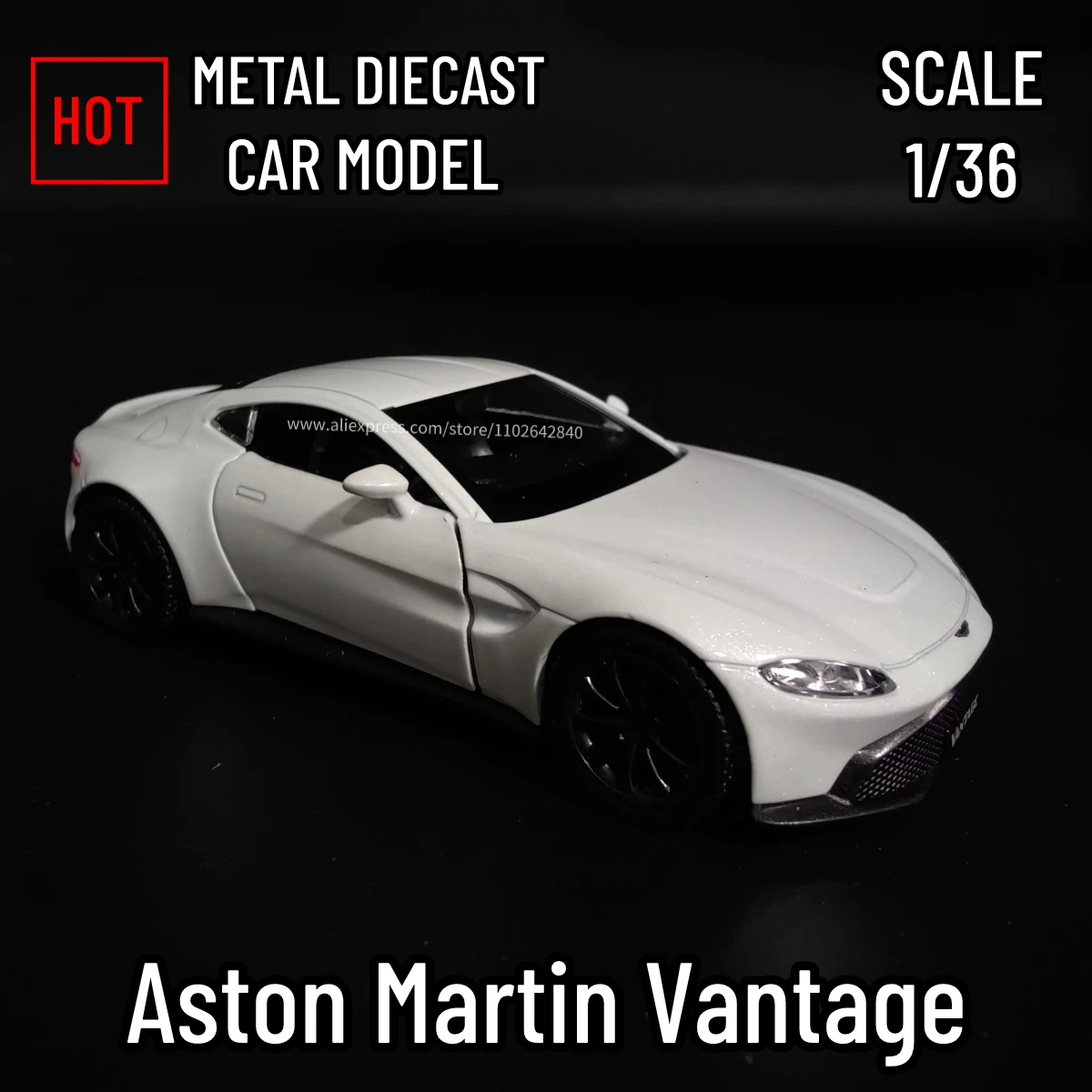 

Масштаб 1:36 Aston Martin Vantage Diecast модель спортивного автомобиля Реплика Коллекционная миниатюрная для домашнего офиса Развивающие игрушки для мальчиков