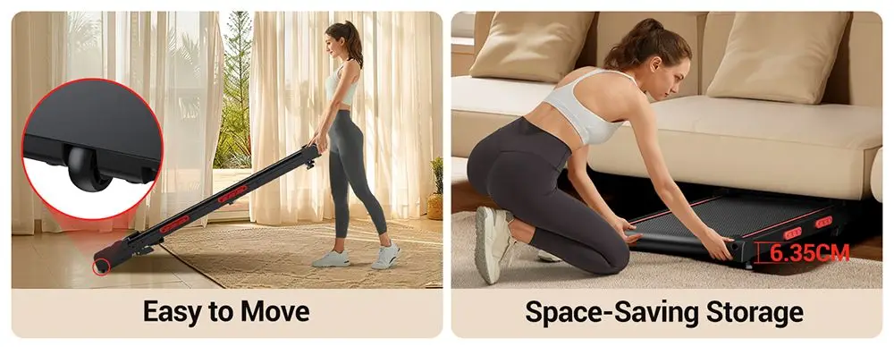 ROBORE X5 Walking Pad with 16% Incline, Triple Shock Absorption, Quiet 2.5HP Brushless Motor, 10km/h Speed, Under-Desk Treadmill