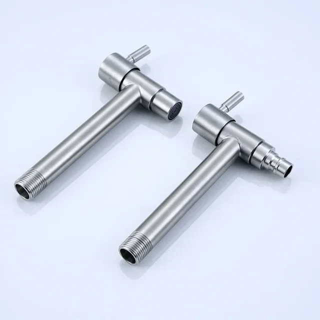 Washing Machine Faucet 304 Stainless Steel Quick-opening 4 Tap Extended Balcony Mop Pool Faucet Bathroom Faucets 4