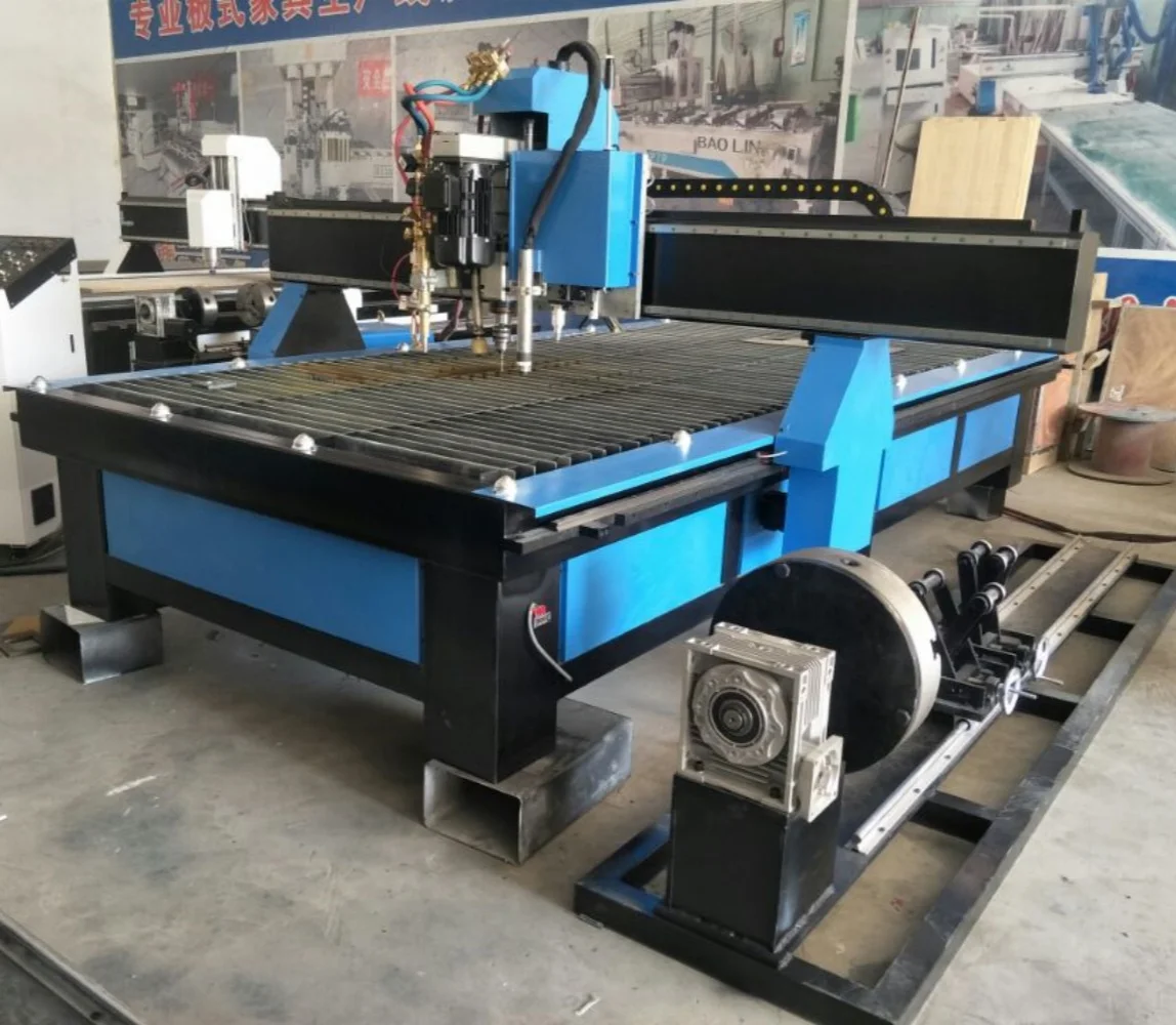 2024 Best price High Quality CNC Plasma Cutting Machine1530 1325 Factory supply Metal Sheet plasma cutter with rotary 500mm 6