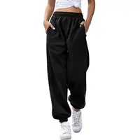 Women's Fashionable High Waisted Casual Sports Versatile Sweatpants with Ankle Cuffs 2