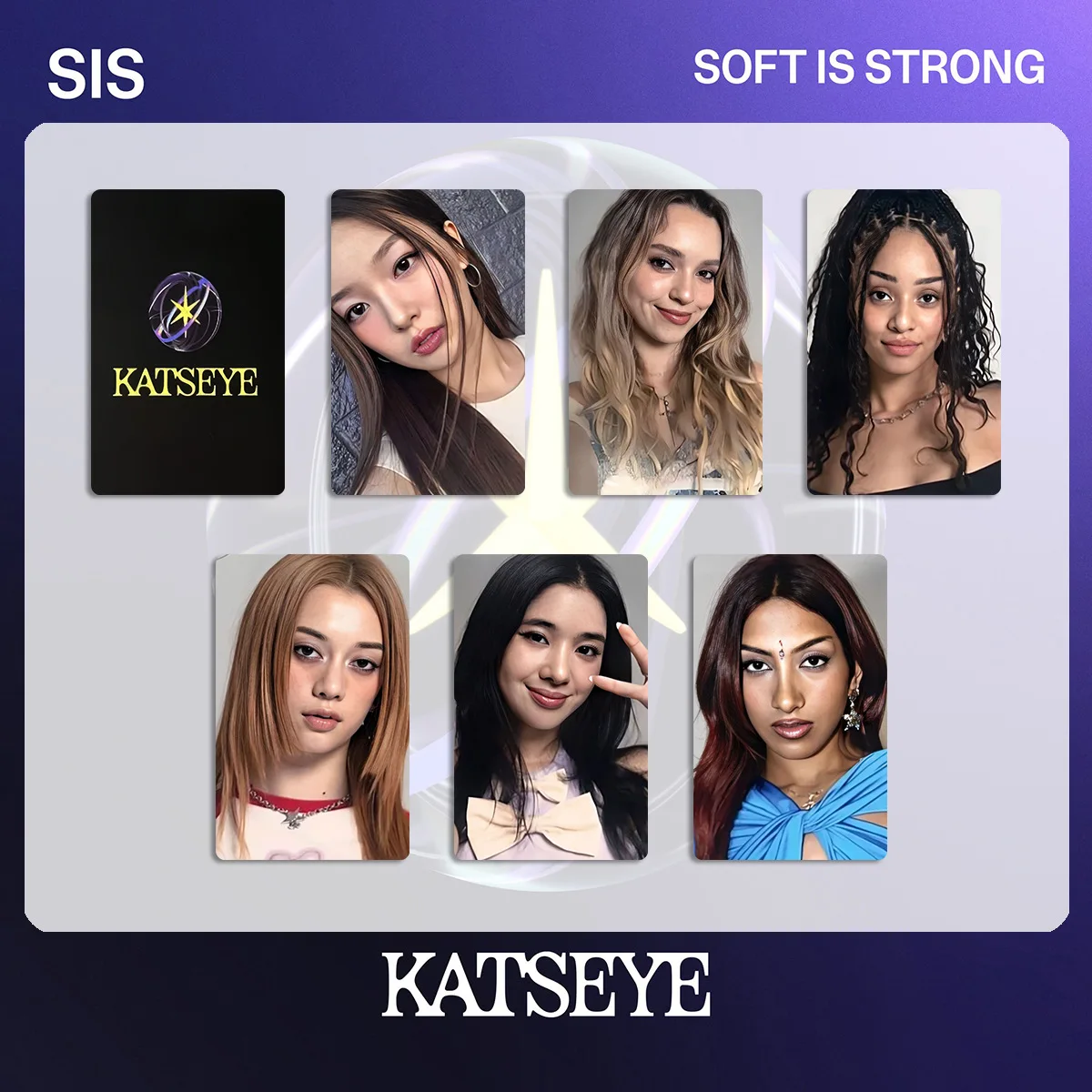 KPOP KATSEYE 6Pcs/Set Photocards List Sophia Daniela Lara Megan SIS Soft Is Strong New Selfie Card WVS STRONG Ver Postcard Gift - 26