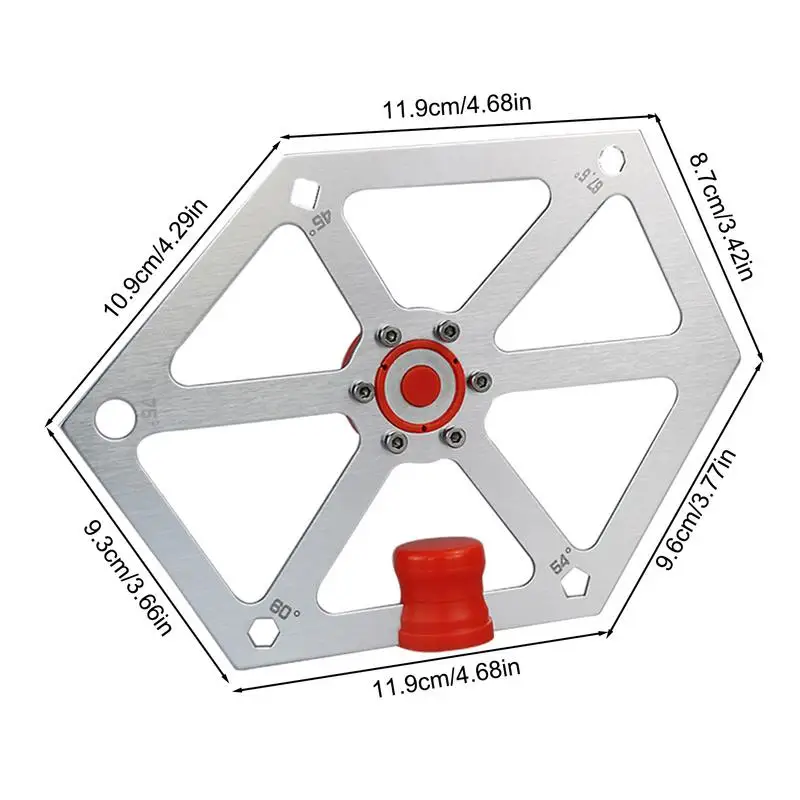 Miter Saw Angle Ruler Aluminum Alloy Hexagon Ruler High Accuracy Measuring Tool Angle Adjustment Tool Woodworking Tool For