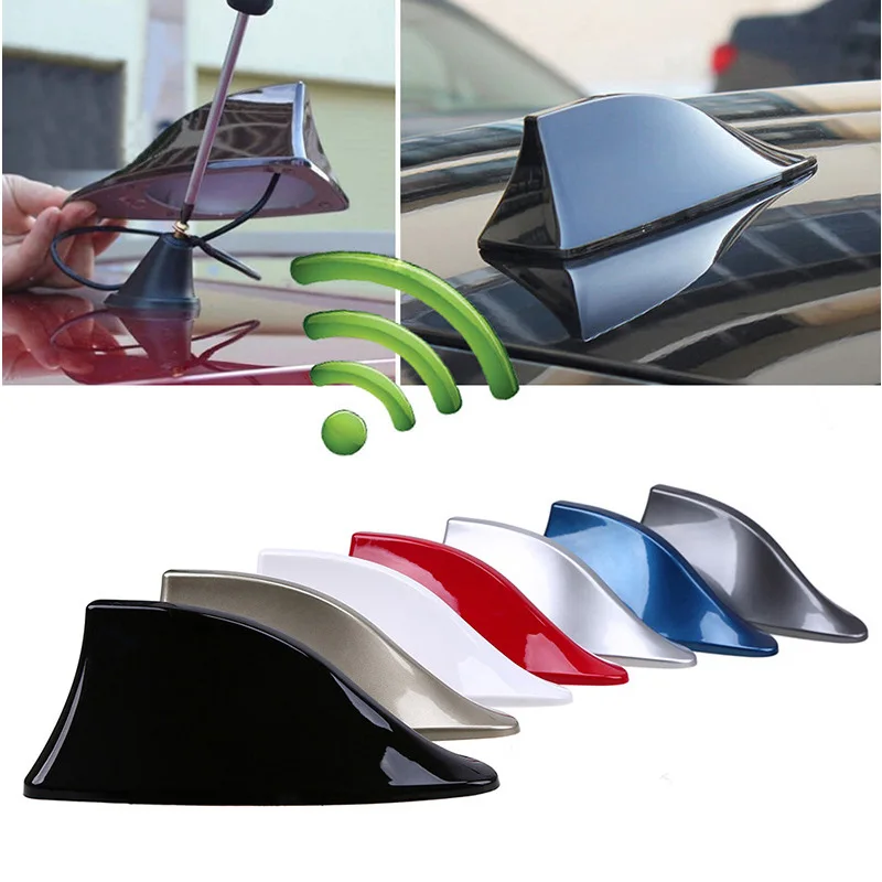 

Car Shark Fin Antenna Wireless Signal Antenna Auto Radio Signal Aerials Roof Antennas for universal car model Car Styling