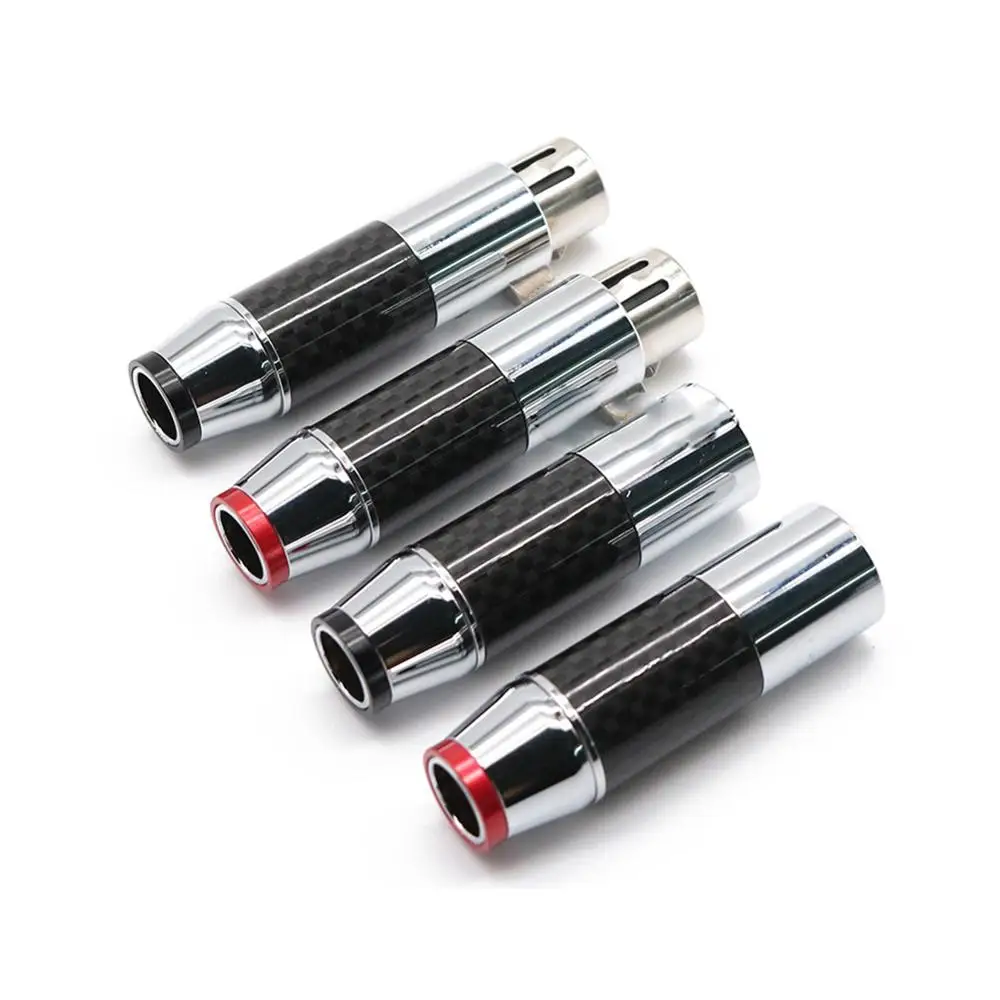 

Hifi 4pc Hi-end Carbon Fiber Rhodium-plated XLR Cable Male and Female Connectors 3PIN XLR Microphone Plug