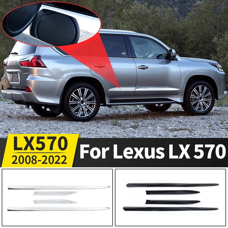 2008-2022 렉서스 LX 570 LX570 2021 2020 2019 2018 2017 2016 2015 자동차 도어 크롬 트림 업그레이드 바디 키트 장식 액세서리