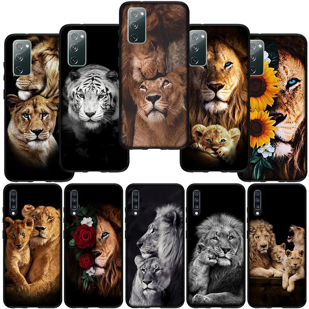 Art Lion Soft Cover Per Samsung Galaxy S23 S22 S21 S20 Fe Ultra S8 Plus A21S A71 A12 A13 S7 Custodia Per Telefono