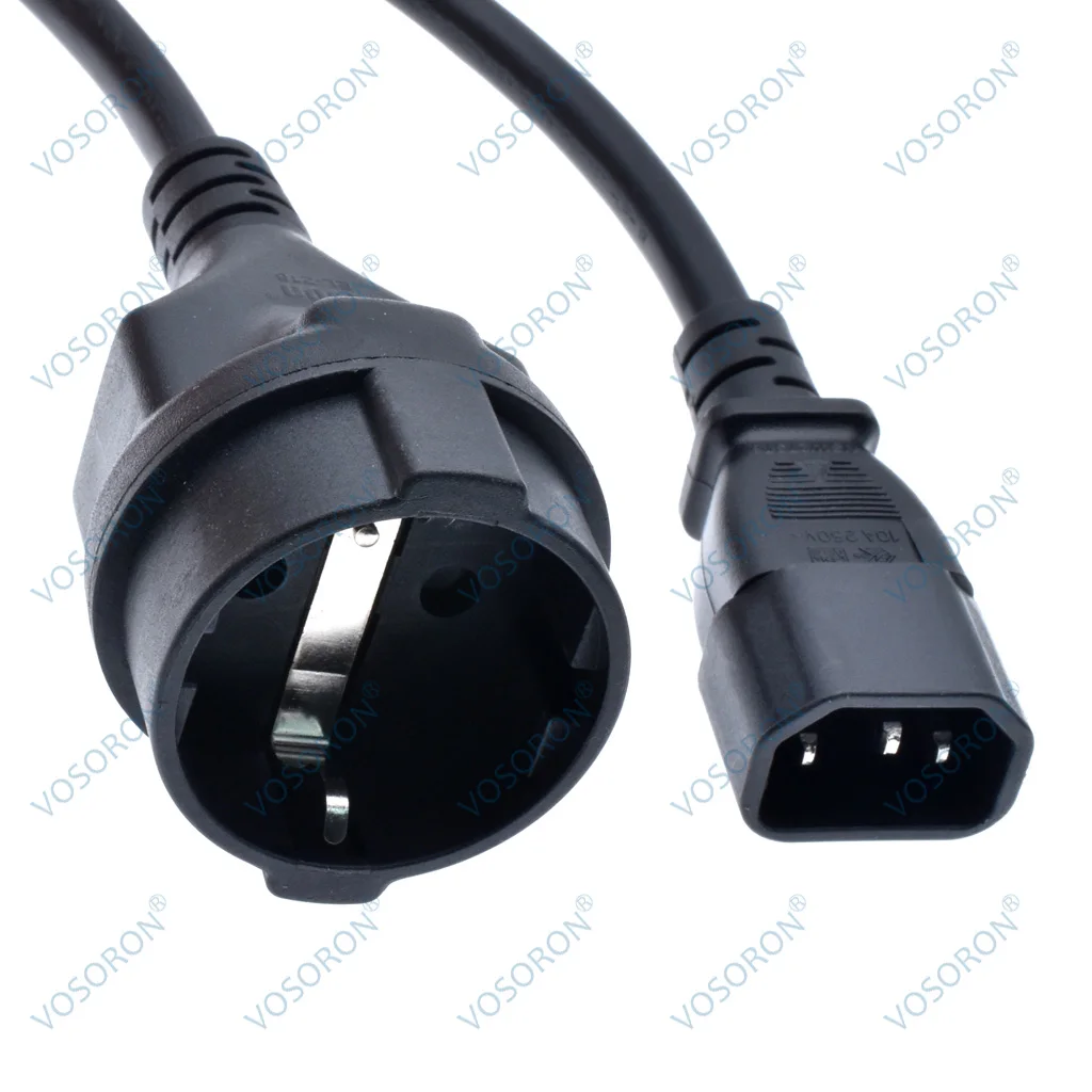 UPS 전원 연장 케이블, IEC C14-유로 슈코 소켓, 30cm 슈코 CEE7/4 전원 익스텐션 코드 전원 코드