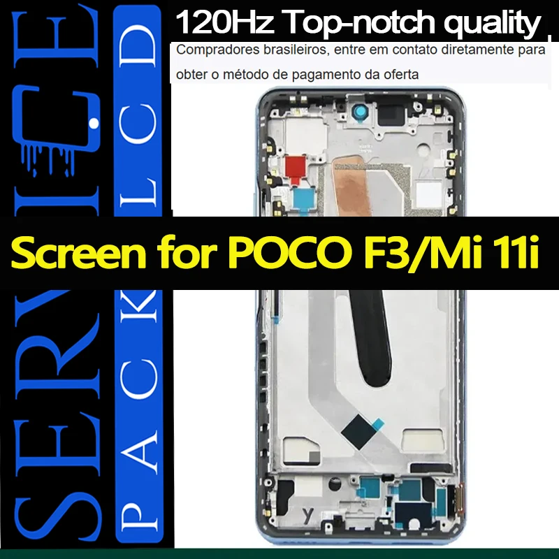 Original 120Hz AMOLED Display For Xiaomi POCO F3 M2012K11AG LCD