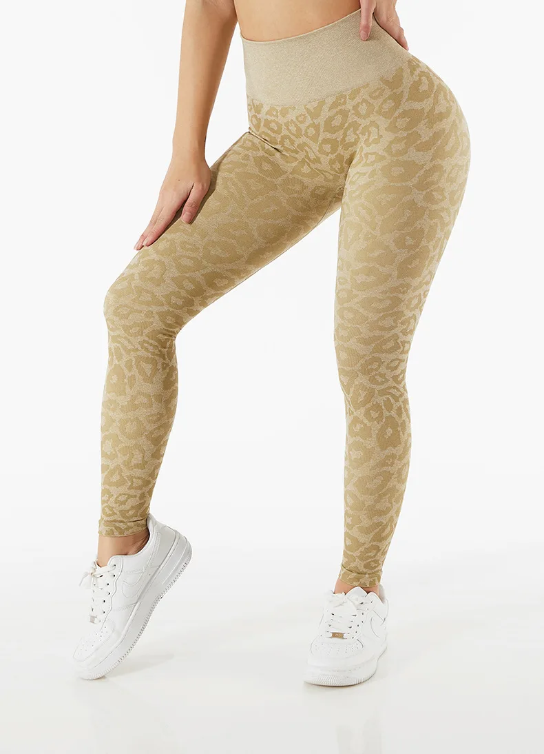 yoga pants New Leopard Peach Hip Leggings Women Fitness High Waist Shorts Pants Seamless Yoga Leggings Running Hip Lift Sweatpants gymshark leggings