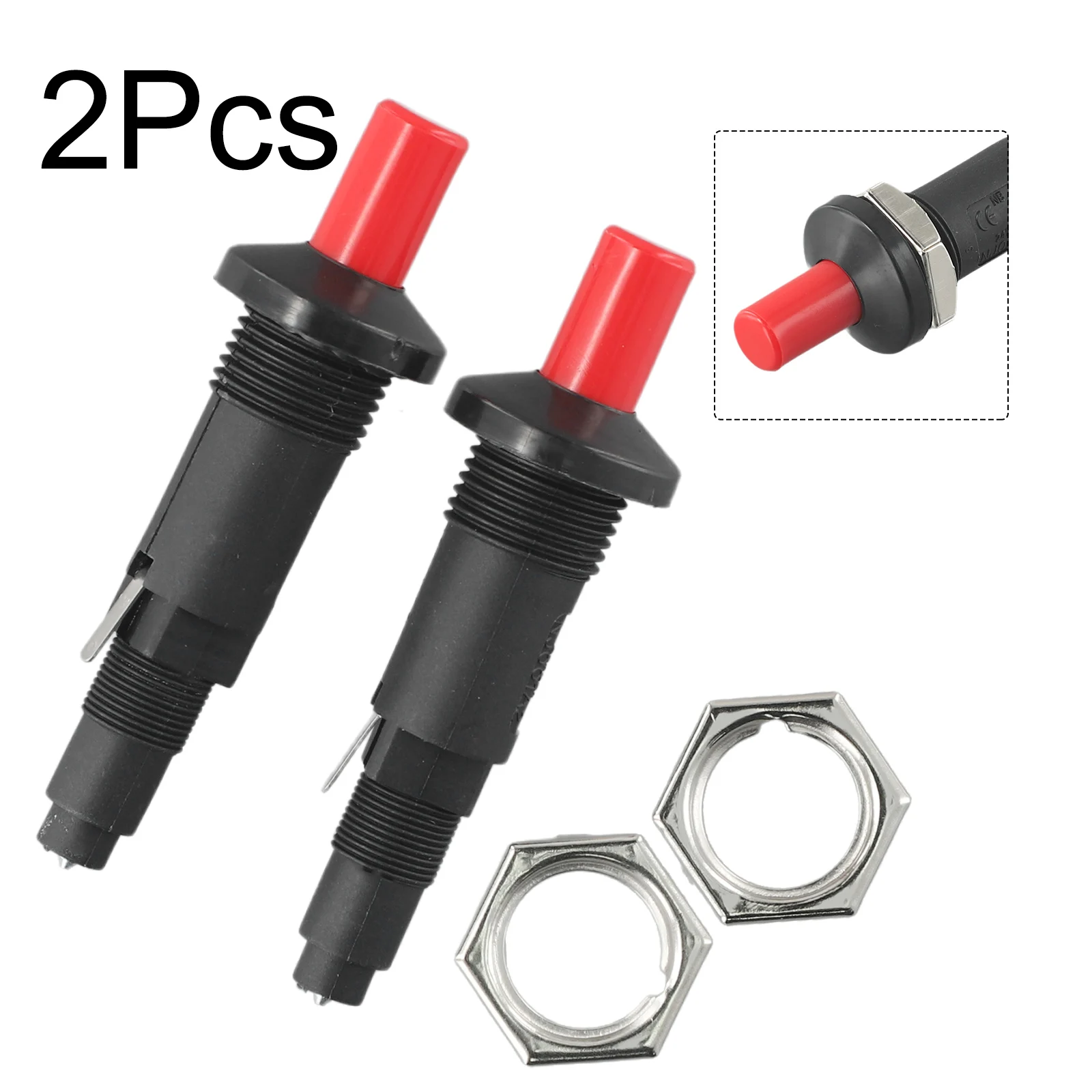 LPG & NG Gas Heater Outlet Piezo Plug Button Pack of 2