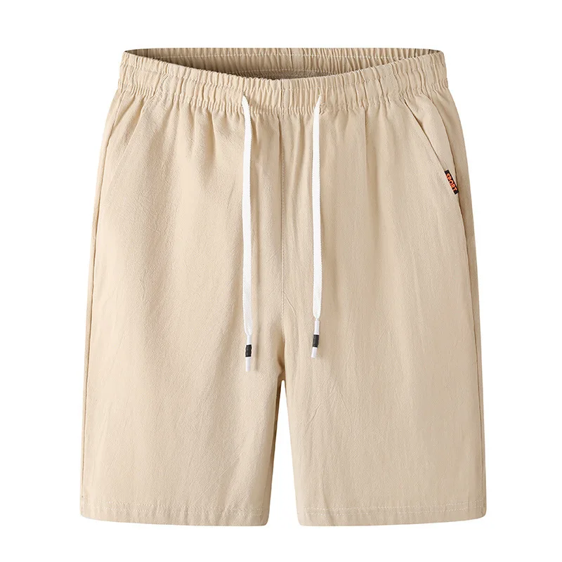 Casual Men Solid Linen Shorts