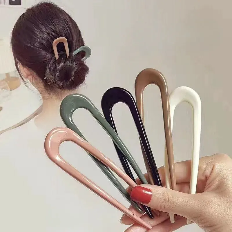 Chinese Style U-shaped Hairpin Set 7-piece Everyday Use