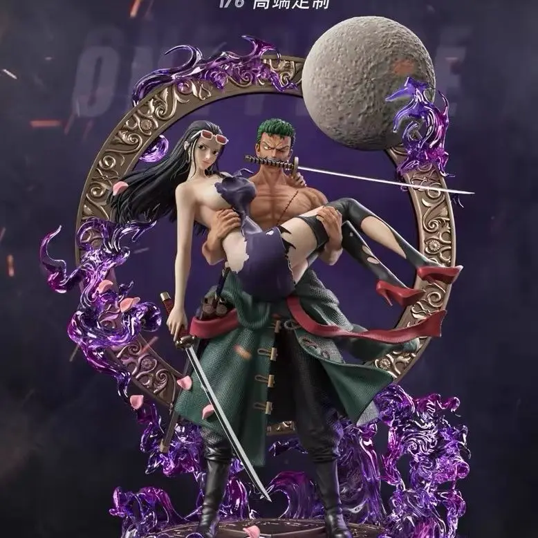thumbnail image 1 of Figura de anime de One Piece, figura de Roronoa Zoro de 40 cm, figura de acción de Zoro sosteniendo a Robin, estatua de PVC, modelo de colección, juguetes, regalos, 1 of 5