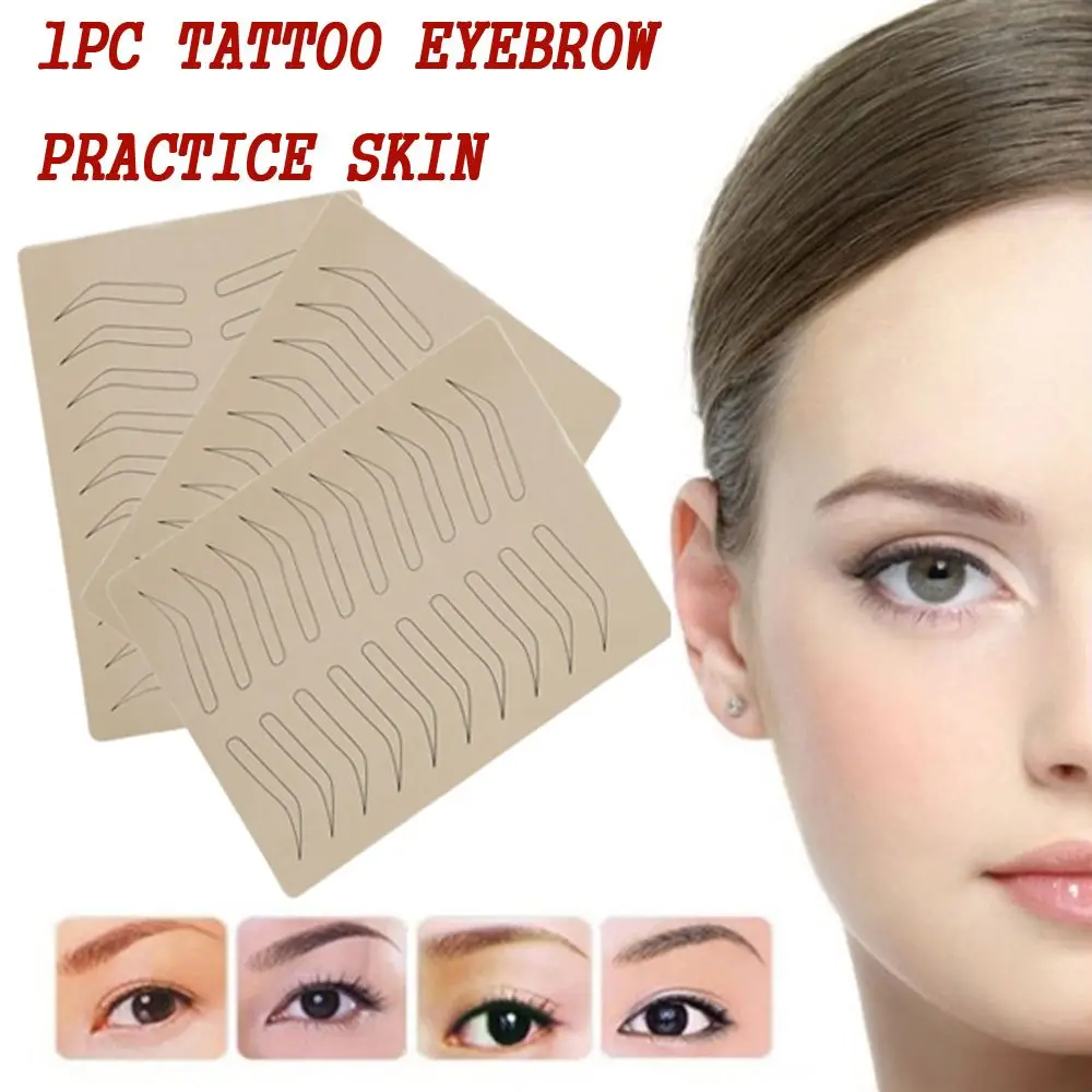 

High Quality 1PC Inkless Cosmetic Rubber Eyebrow Practice Skin Makeup Tool Tattoo Supplies Training Skin