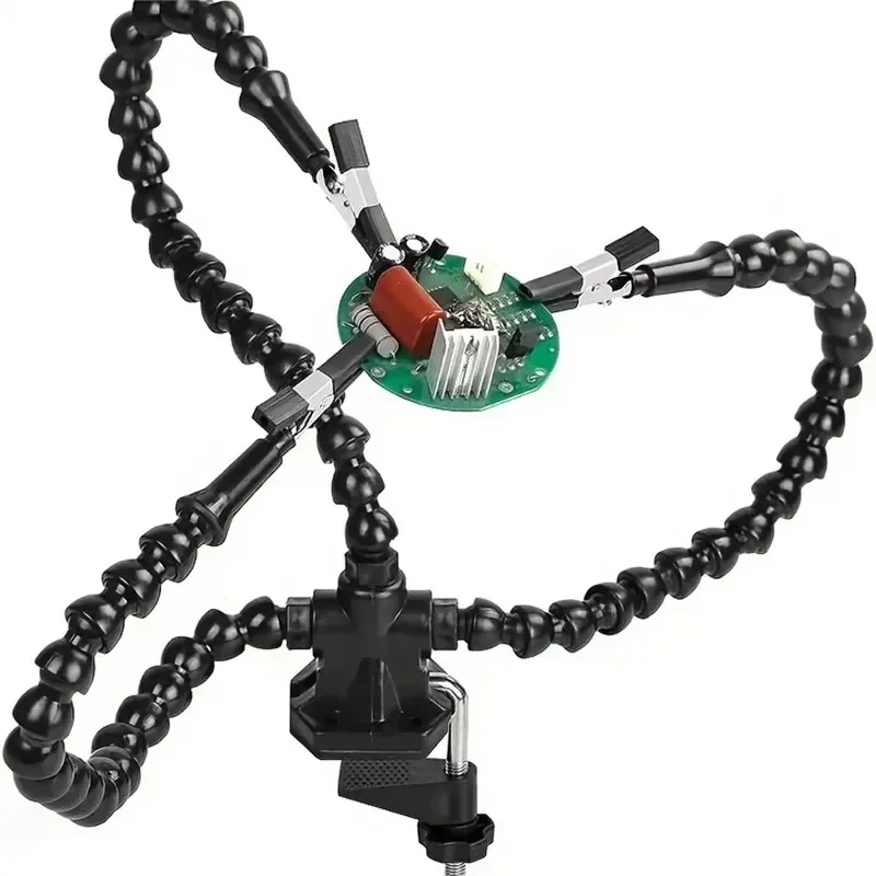 Helping Hands soldering helping hands Soldering Tool PCB Holder Flexible Arms With Table Clip Crafts Jewelry Hobby Workshop Helping Station