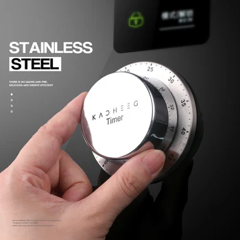 Timer da cucina in acciaio inossidabile con Base magnetica Timer da cucina meccanico sveglia conto alla rovescia utensili da cucina gadget da cucina 1