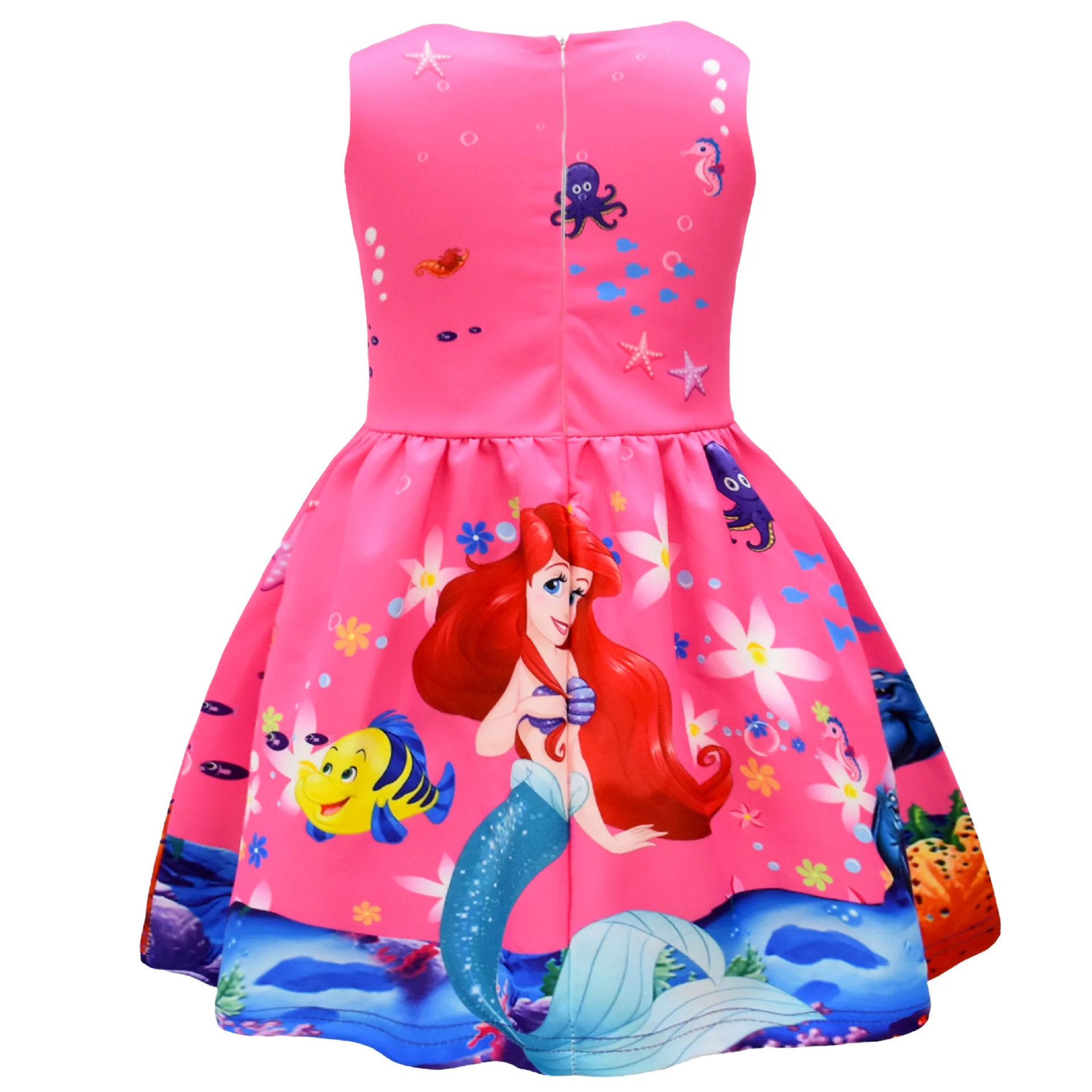 Girls Mermaid Princess Dress Kids Baby Girl Cartoons Casual Ariel Dresses Children Clothes 2-10 Years Kids Party Skirts Clothing