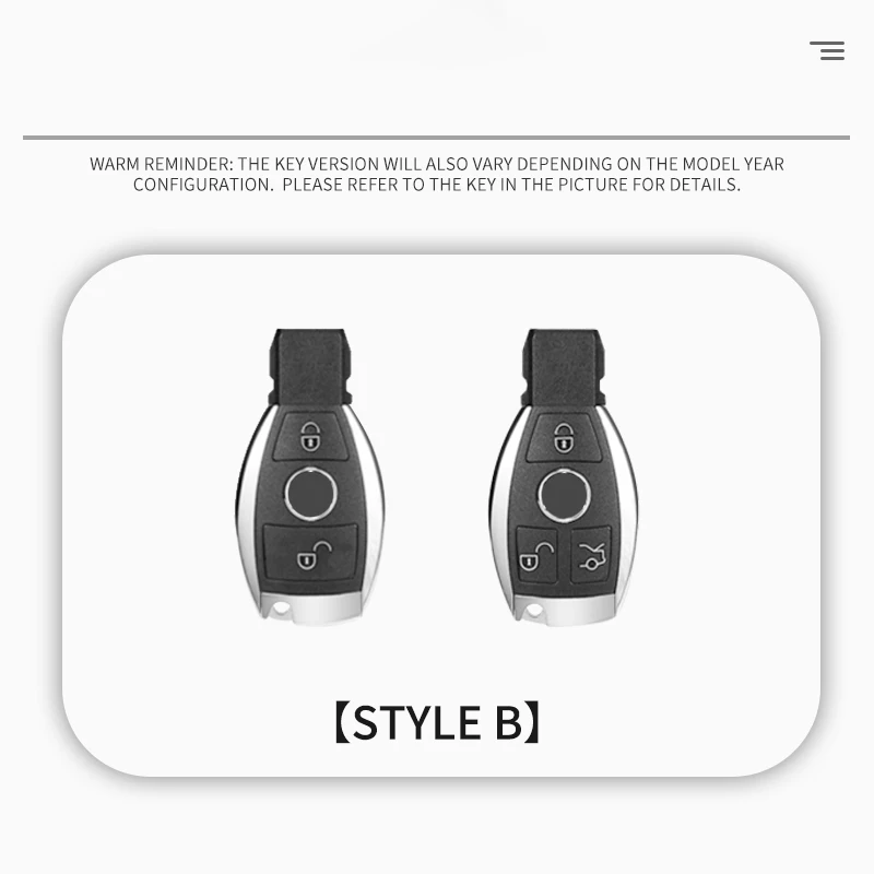 Premium Zinc Alloy Leather Car Key Case - Luxury Design