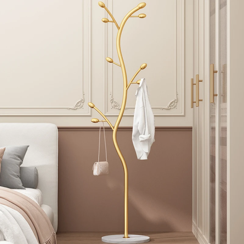 

Nordic Luxury Coat Rack Stand Floor Indoor Hotel Hook Design Clothes Wardrobe Bedroom Percheros Para Ropa Livingroom Furniture
