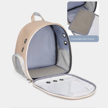 Portable Travel Shoulder Backpack Puppy Kitten Transparent Breathable Outdoor Traval Pet Cat Dog Large Carrier Bags 35x35x20cm 5