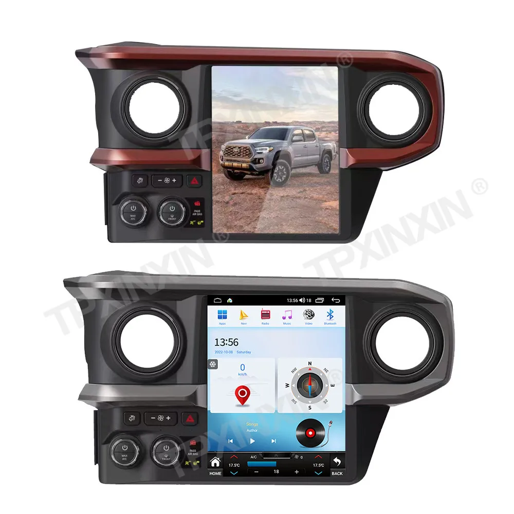 Car Automotive Multimedia Stereo Radio Android 12 For Toyota Tacoma 2017 2018 2019 2020 2021 2022 2023 GPS Navigation Head Unit