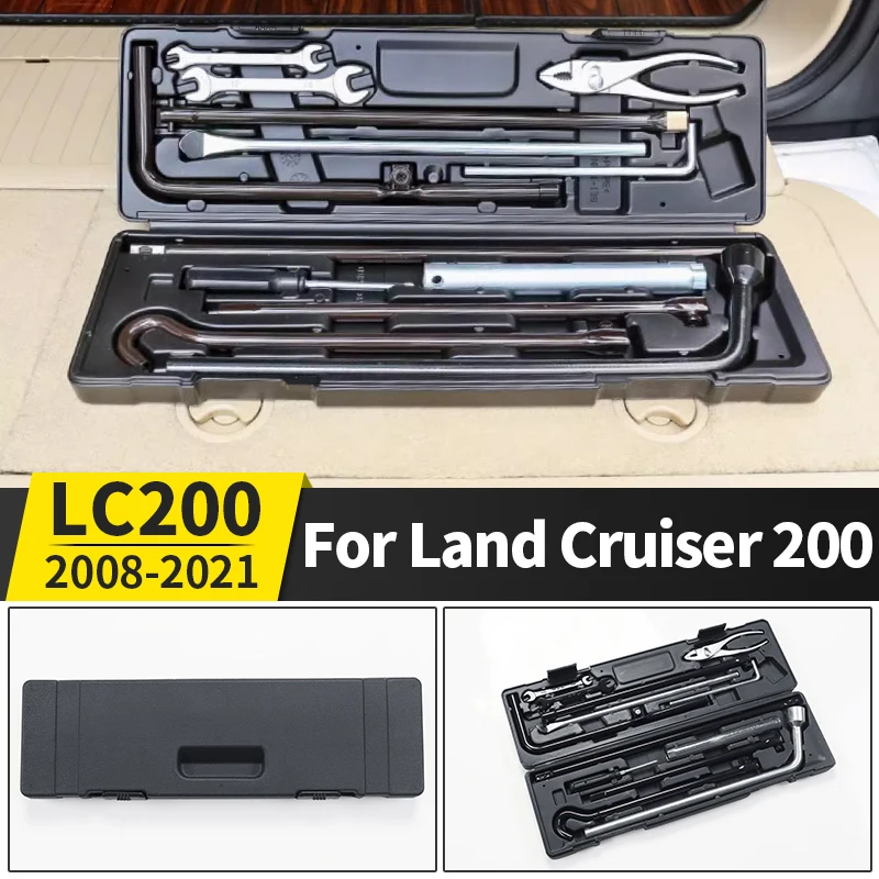 도요타 랜드 크루저 200 테일 게이트 트렁크 비상 도구 상자, 2008 2021, LC200 Fj200 인테리어 업그레이드 액세서리 수정